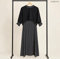 Black & White Striped Layered Maxi Dress